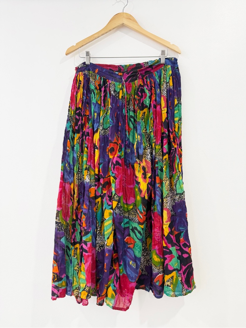 Phool Vintage M‎ Pull-on Floral Maximal Funky Tiered Maxi Midi Skirt